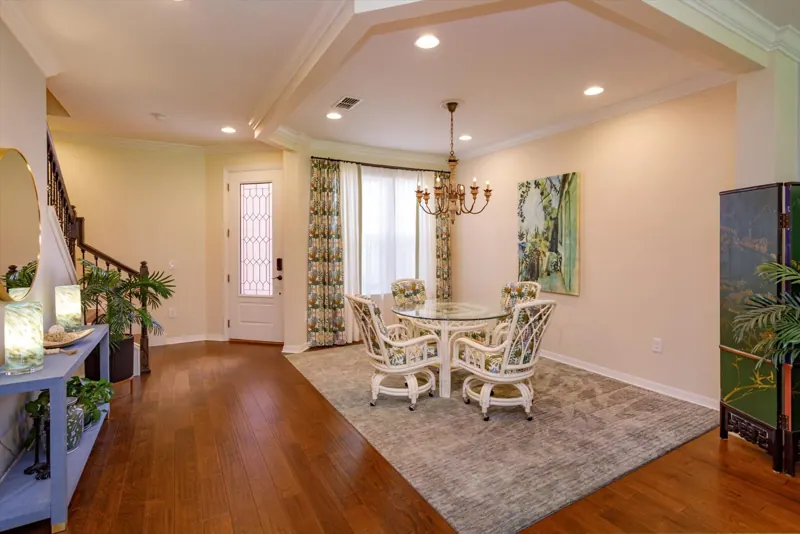 Foyer and dining room