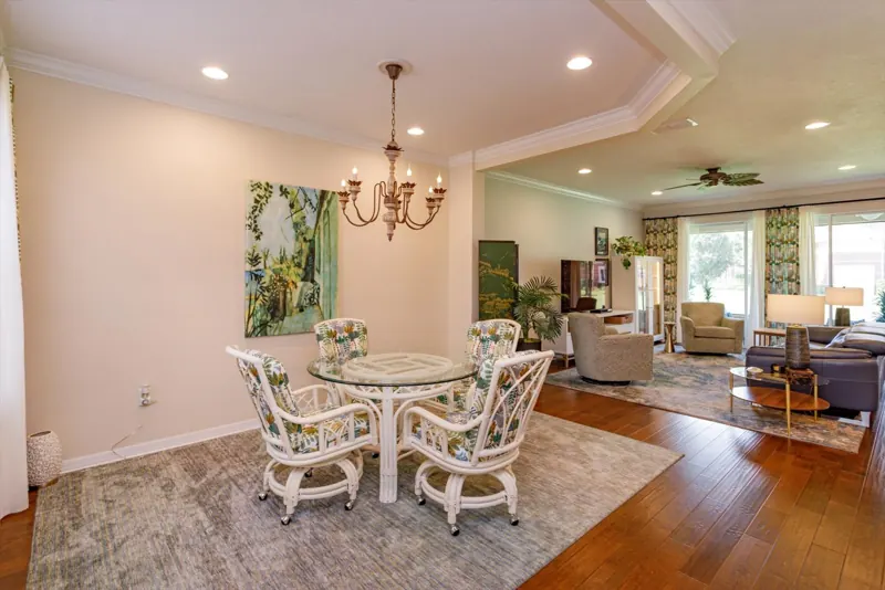 Dining room open to the great room