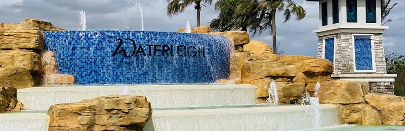 Waterleigh community entrance fountain, Winter Garden FL 34787